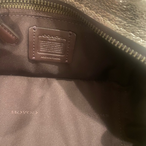 NWOT COACH Dreamer 21 Platinum Metallic Silver Leather Crossbody Satchel - Picture 9 of 14